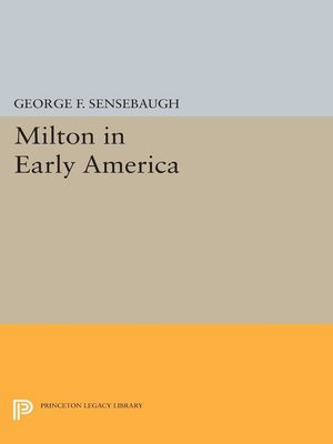 cover image of Milton in Early America